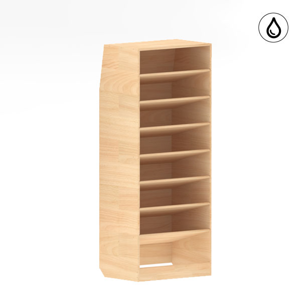 Mueble técnico barnizado para herramientas eléctricas con estantes extraíbles équipement pour utilitaire