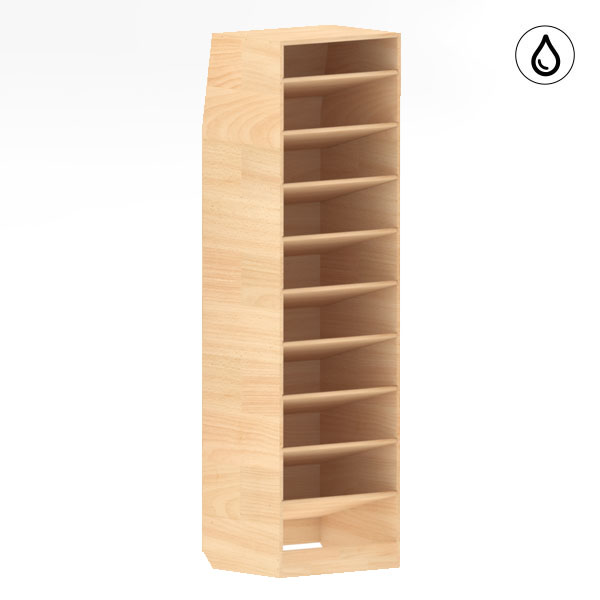 Mueble técnico barnizado para herramientas eléctricas con estantes extraíbles équipement pour utilitaire