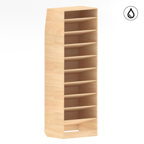 Mueble técnico barnizado para herramientas eléctricas con estantes extraíbles équipement pour utilitaire