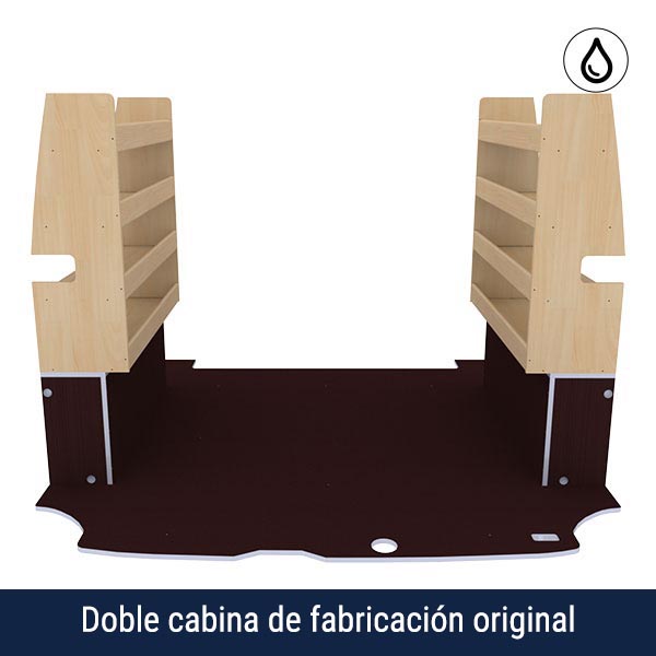 Equipamiento Optimum Excellencia en contrachapado barnizado y antideslizante équipement pour utilitaire Ford Custom 2013 